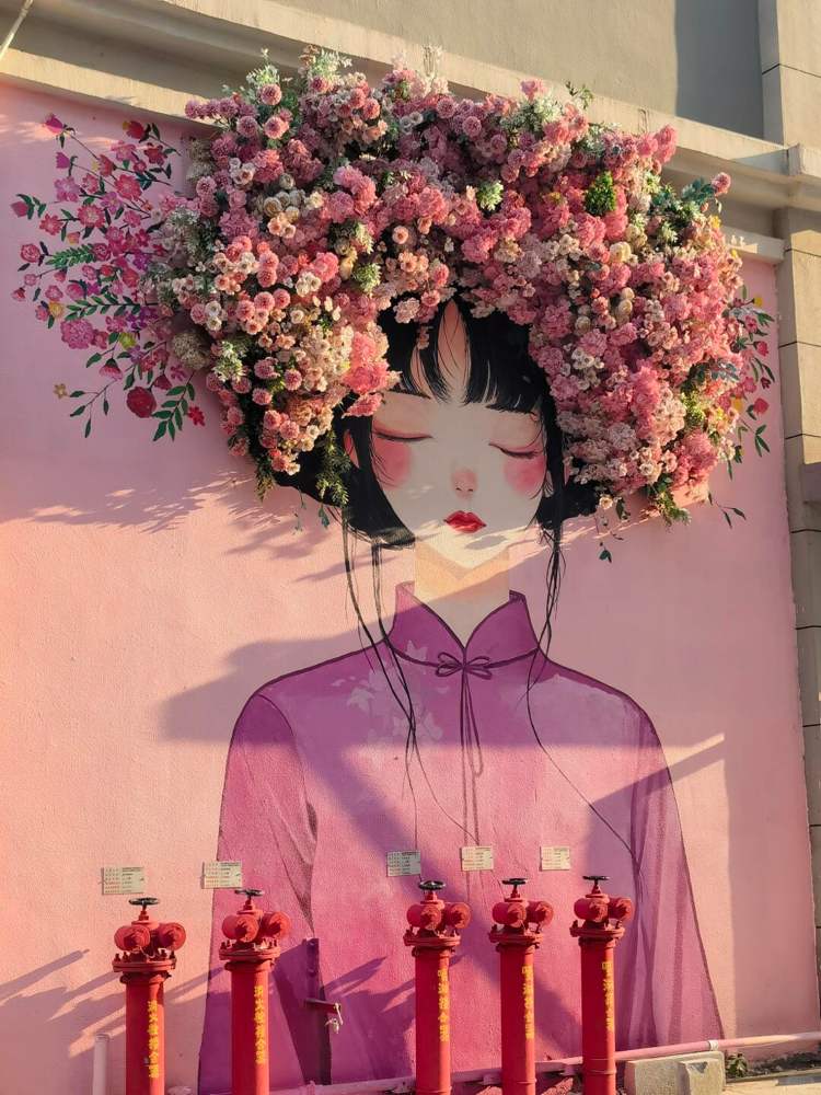 花墙，拍照的好地方